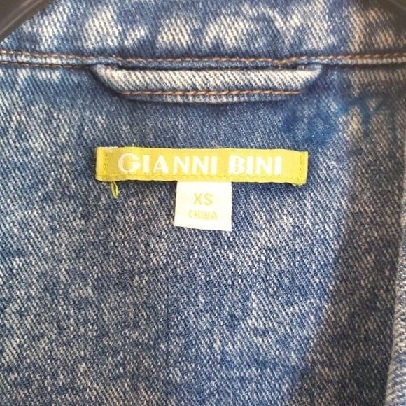 Gianni Bini Womens Vest Blue XS Acid Wash 80s /90s Y2K VTG Denim Fits like M - Picture 3 of 7